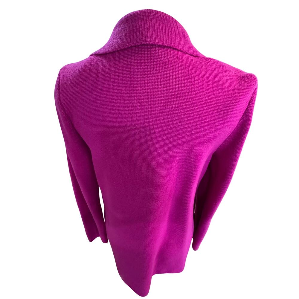 Vintage Anne Klein II Vibrant Fuchsia Wool Womans Small Jacket - Picture 3 of 16